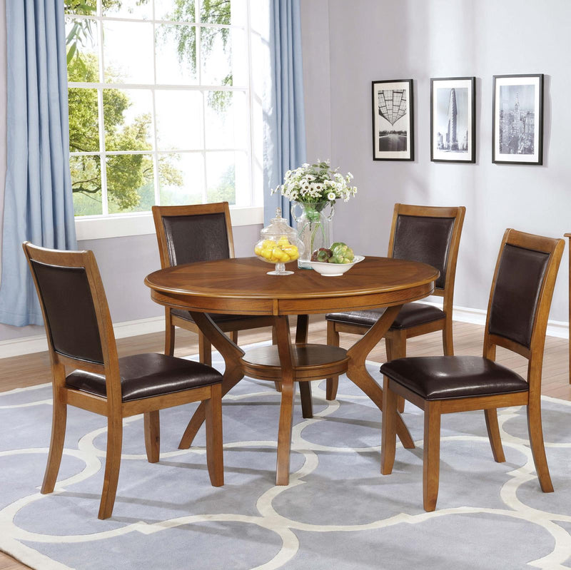 Nelms 5-piece Round Dining Room Set Brown image