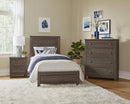 Vaughan Bassett Fundamentals Twin Panel Bed in Grey