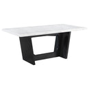 Sherry Rectangular Marble Top Dining Table set