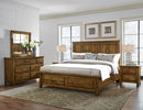 Vaughan-Bassett Maple Road Queen Mansion Bed w/ Storage Footboard in Antique Amish