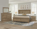 Vaughan Bassett Carlisle King Corbel Bed in Warm Natural