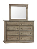 Vaughan Bassett Carlisle Corbel Mirror in Natural Grey