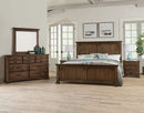 Vaughan-Bassett Joinery King Panel Bed in Natural Oak 192