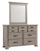 Vaughan-Bassett Joinery 6 Drawer Dresser in Washed White Oak