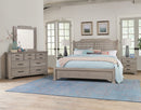 Vaughan-Bassett Joinery Plank Queen Poster Bed in Washed White Oak 194