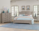 Vaughan-Bassett Joinery Plank Queen Poster Bed in Washed White Oak 194