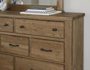 Vaughan Bassett Yosemite 7 Drawer Dresser in Natural