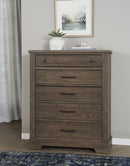 Vaughan Bassett Yosemite 5 Drawer Chest in Smoke