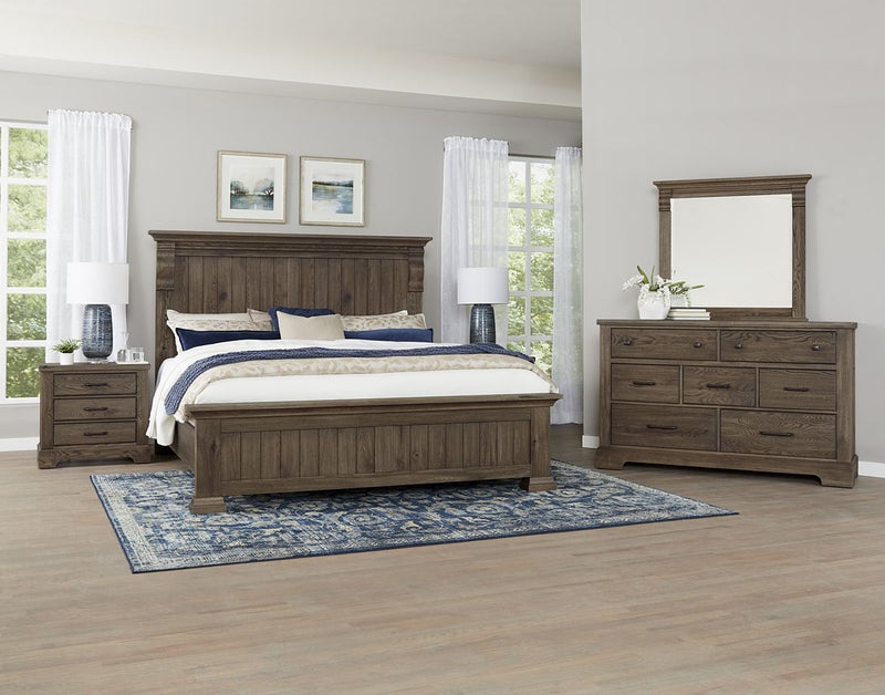 Vaughan Bassett Yosemite 3 Drawer Nightstand in Smoke