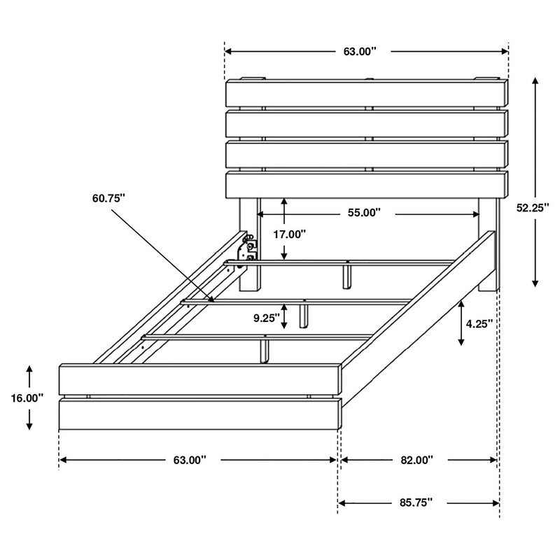 Brantford Wood Storage Panel Bed