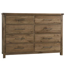 Vaughan Bassett Dovetail 8-Drawer Dresser in Natural image