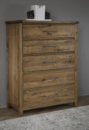 Vaughan Bassett Dovetail 5-Drawer Chest in Natural