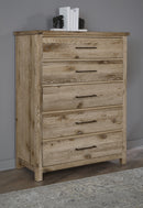 Vaughan Bassett Dovetail 5-Drawer Chest in Sun Bleached White