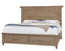 Vaughan Bassett Vista Queen Mansion Storage Bed in Natural Oak image
