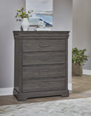 Vaughan Bassett Vista 5-Drawer Chest in Grey Oak