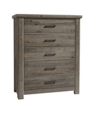 Vaughan Bassett Yellowstone 5 Drawer Chest in Dapple Grey image