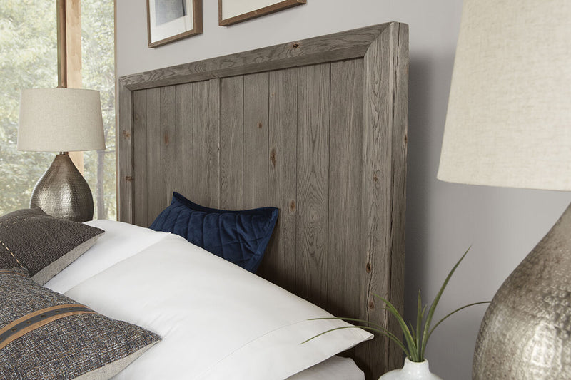 Vaughan Bassett Yellowstone Queen Panel Storage Bed in Dapple Grey