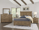 Vaughan Bassett Yellowstone Queen American Dovetail Panel Storage Bed in Chestnut Natural