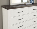 Vaughan Bassett Yellowstone 8 Drawer Dresser in White & Buckskin