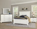 Vaughan Bassett Yellowstone California King American Dovetail Panel Bed in White & Buckskin