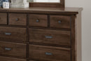 Vaughan Bassett Lancaster County 8 Drawer Dresser in Amish Walnut