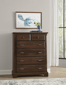 Vaughan Bassett Lancaster County 5 Drawer Chest in Amish Walnut