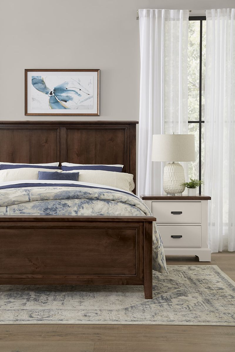 Vaughan Bassett Lancaster County 2 Drawer Nightstand in Dove Grey