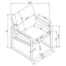 Rosalind Upholstered Track Arms Accent Chair