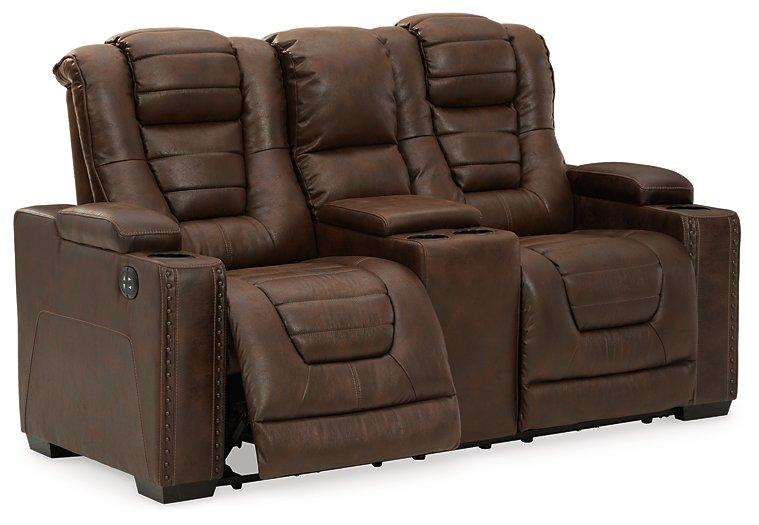 Owner's Box Power Reclining Loveseat with Console