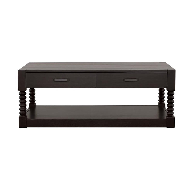 Meredith 2-drawer Coffee Table Coffee Bean