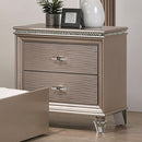 ALLIE Night Stand Beige & Rose Gold