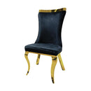 Basilicata Gold Chair (2/CTN) White, Gray, & Black