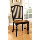 MAYVILLE Black/Antique Oak Side Chair (2/CTN)