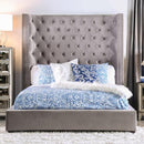 ROSABELLE E.King & Queen Bed, Black, Gray, & Ivory,