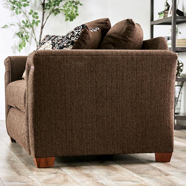 BELSIZE Loveseat, Chocolate/Tan