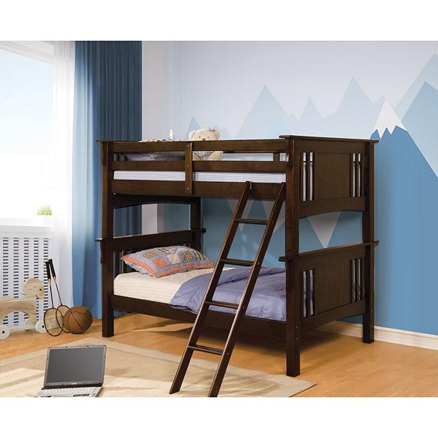 Spring Creek Dark Walnut Twin/Twin Bunk Bed