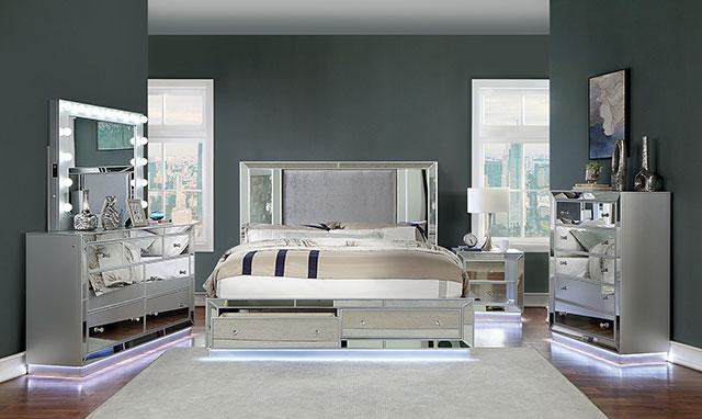 BELLADONNA E.King Bed, Silver