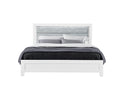 LUCCIA WHITE KING BED WITH LED