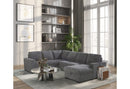 U2660 Grey Sectional With Pull Out