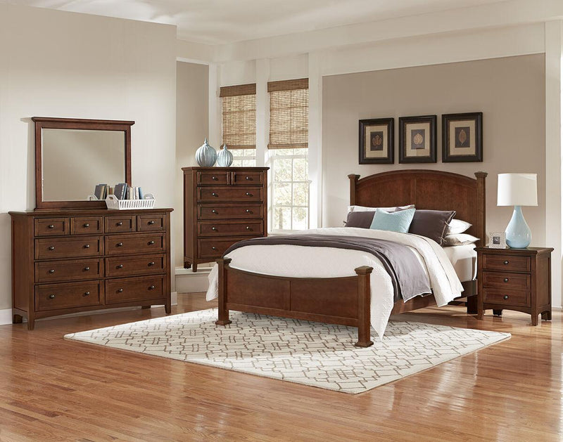 Vaughan-Bassett Bonanza Queen Poster Bed Bed in Cherry