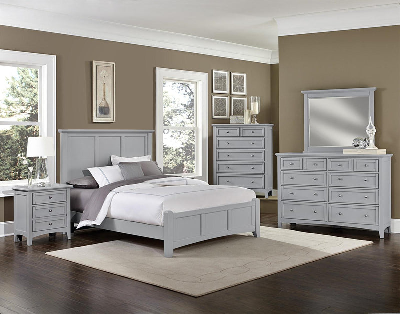 Vaughan-Bassett Bonanza Queen Mansion Bed Bed in Gray