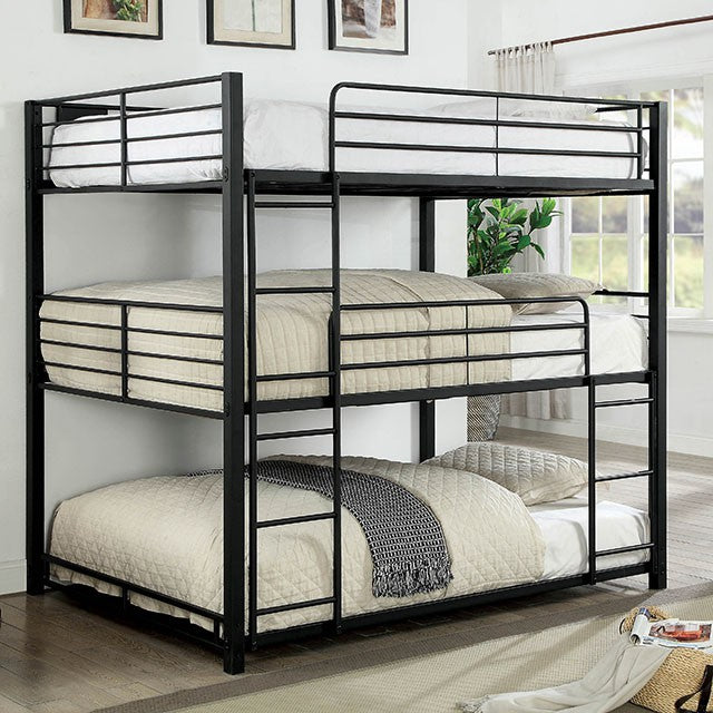 Olga I Sand Black Full Triple Decker Bed image