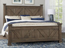 Vaughan Bassett Yosemite Queen Panel Bed in Smoke