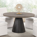 Broager 5 Pc Dining Table Set (White Caster Chairs) Rustic Oak