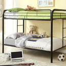 Rainbow Twin/Twin Bunk Bed Black, Silver, & White