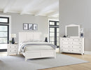 Vaughan Bassett Cool Farmhouse Panel Queen Bed in Soft White