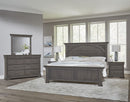 Vaughan Bassett Vista King Mansion Bed in Grey Oak