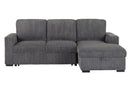 U2660 GREY L SOFA BED SECTIONAL WITHOUT PULLOUT