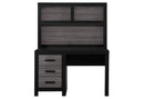 LISBON GREY/BLACK BOOKCASE TWIN BED, DRESSER, MIRROR AND NIGHTSTAND