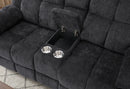 U6000 BLACK CONSOLE RECLINING LOVESEAT